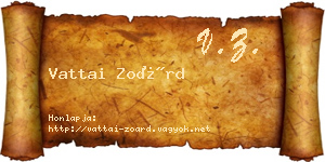 Vattai Zoárd névjegykártya